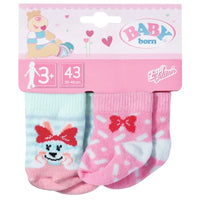 BABY born Socks 2pc, Assorted- 43cm