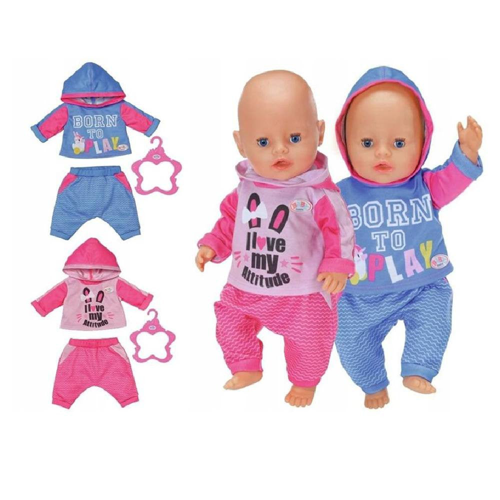BABY born Jogging Suits 2 assorted 43cm