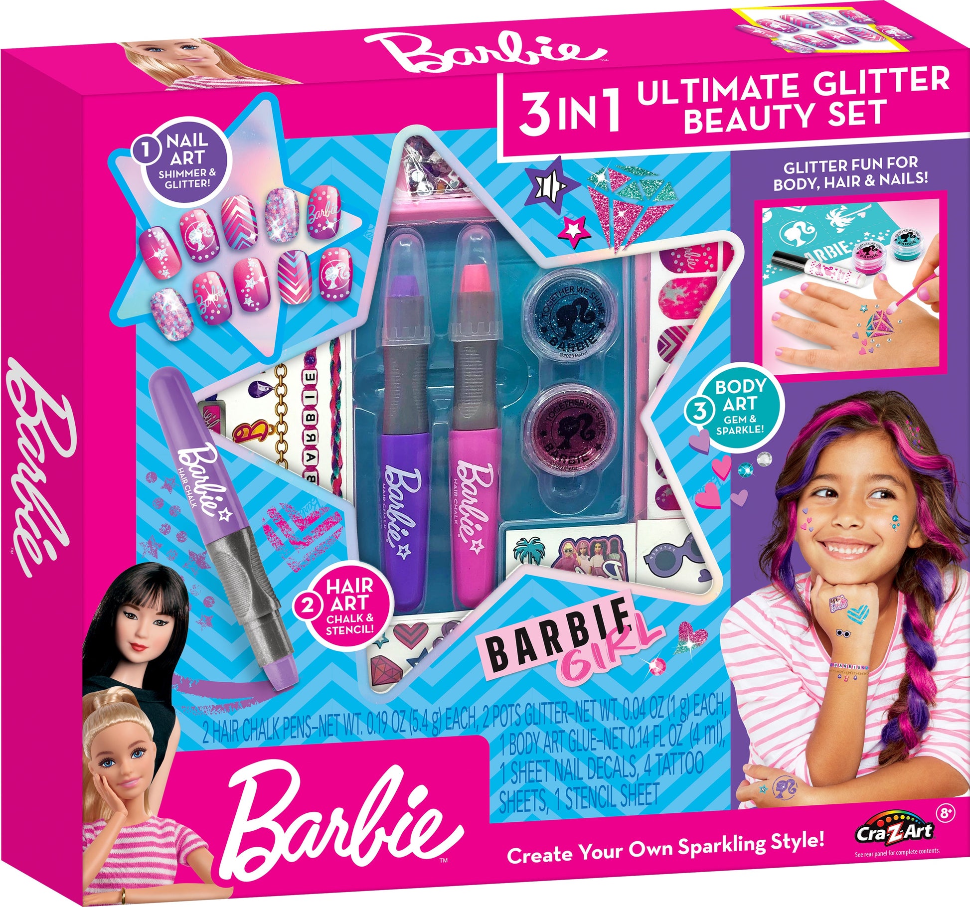 Barbie 3-in-1 Ultimate Glitter Beauty Set