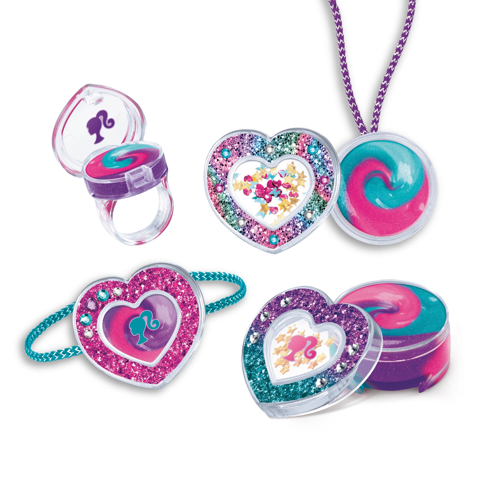 Barbie Sparkling Sweet Heart Lip Gloss Lockets