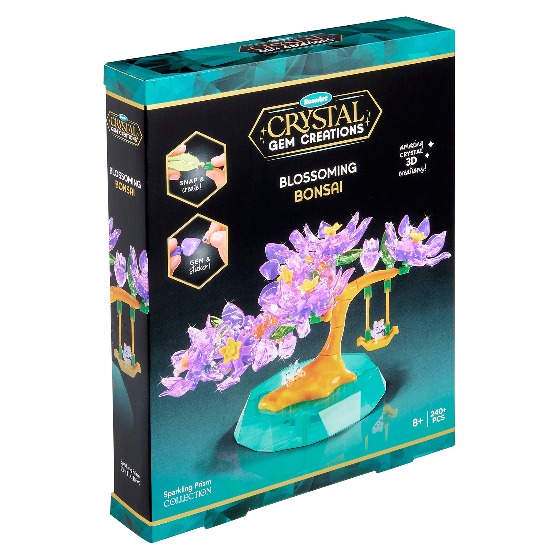 Rose Art Crystal Gem Blossoming Bonsai