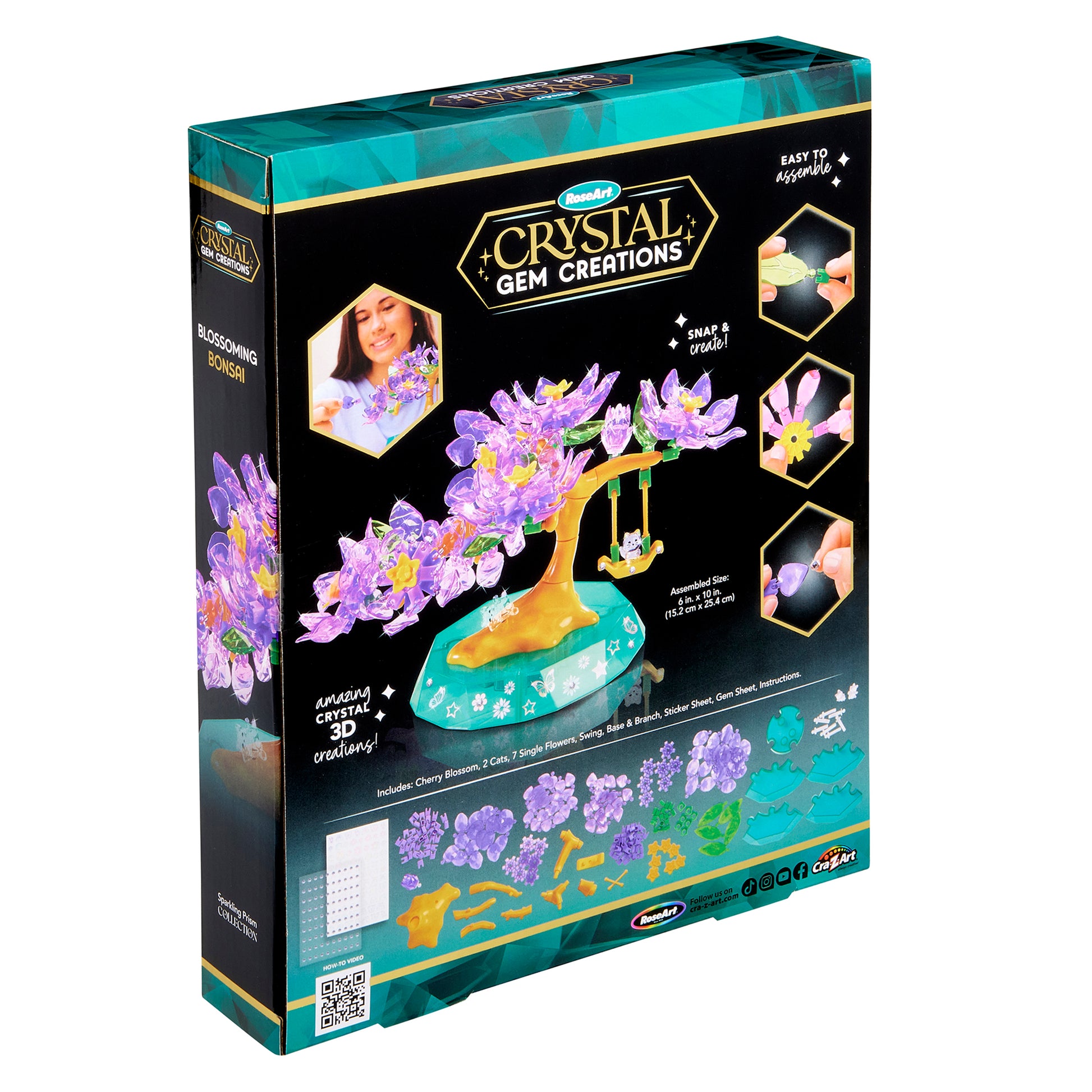 Rose Art Crystal Gem Blossoming Bonsai