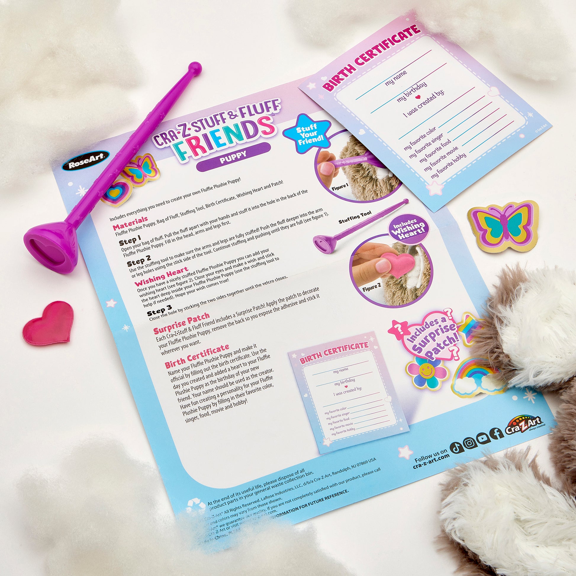 Rose Art CraZStuff & Fluff Friends Puppy