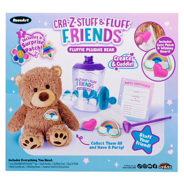 Rose Art CraZStuff & Fluff Stuff Studio Fluffy Plushie Bear
