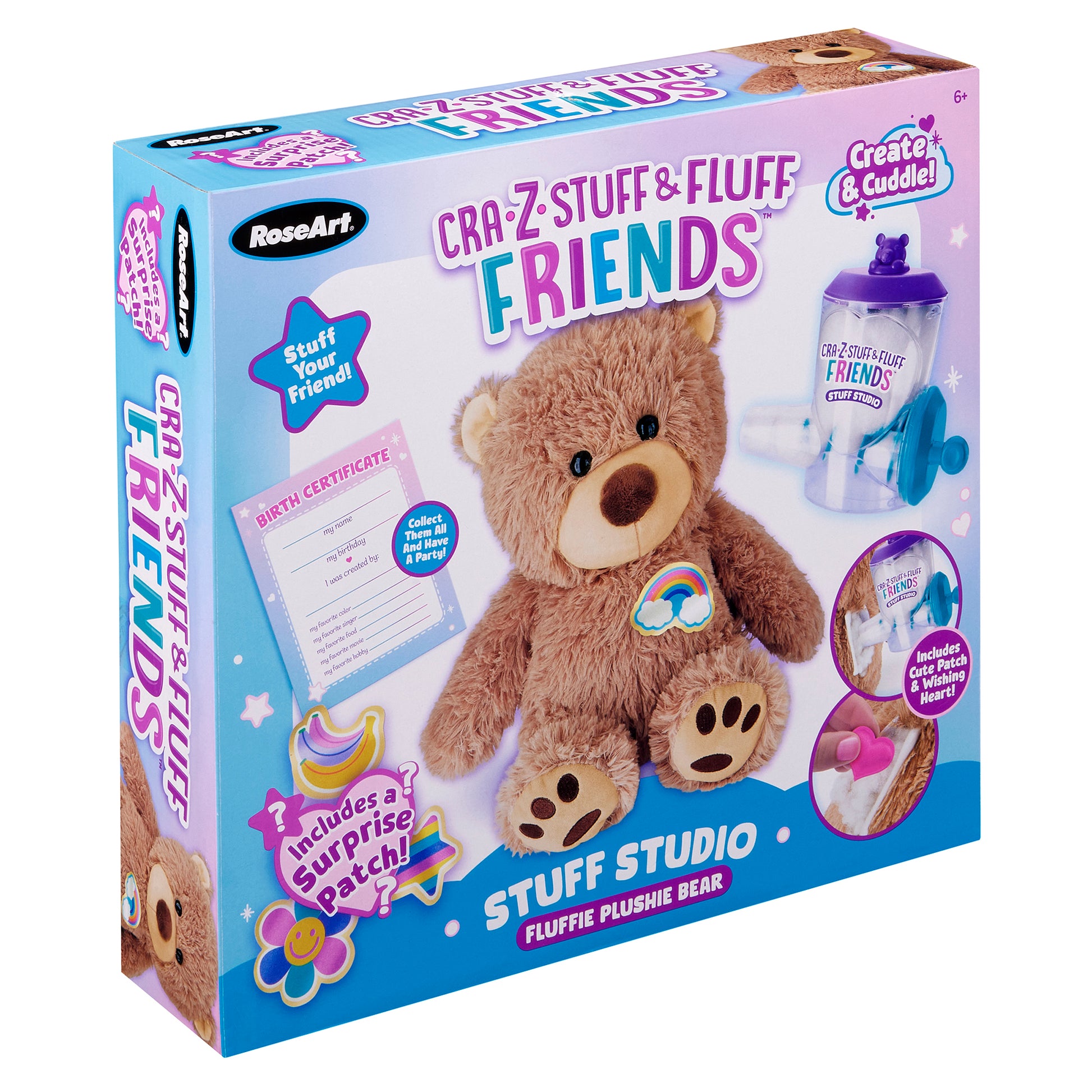 Rose Art CraZStuff & Fluff Stuff Studio Fluffy Plushie Bear
