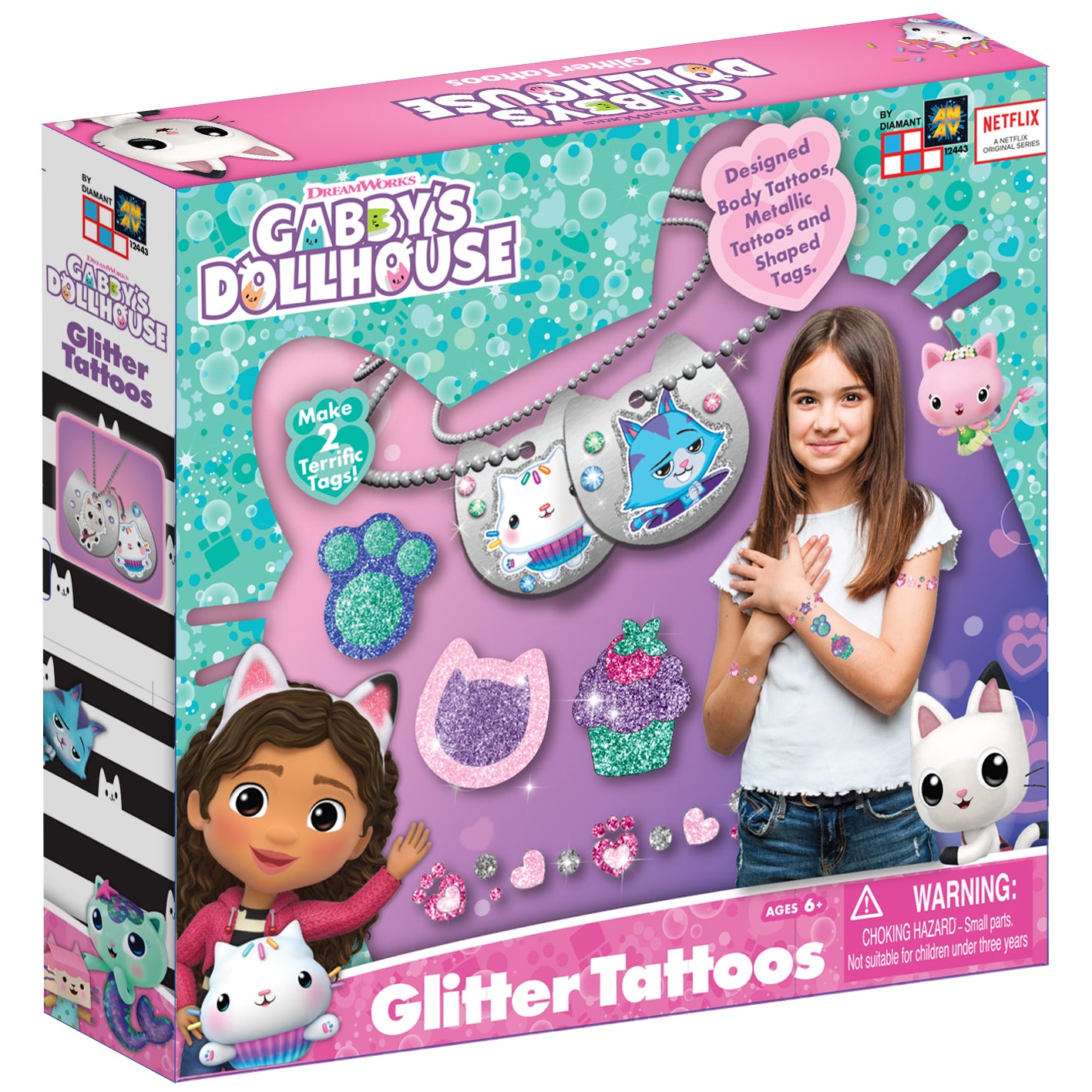 Gabby's Dollhouse Glitter Tattoos