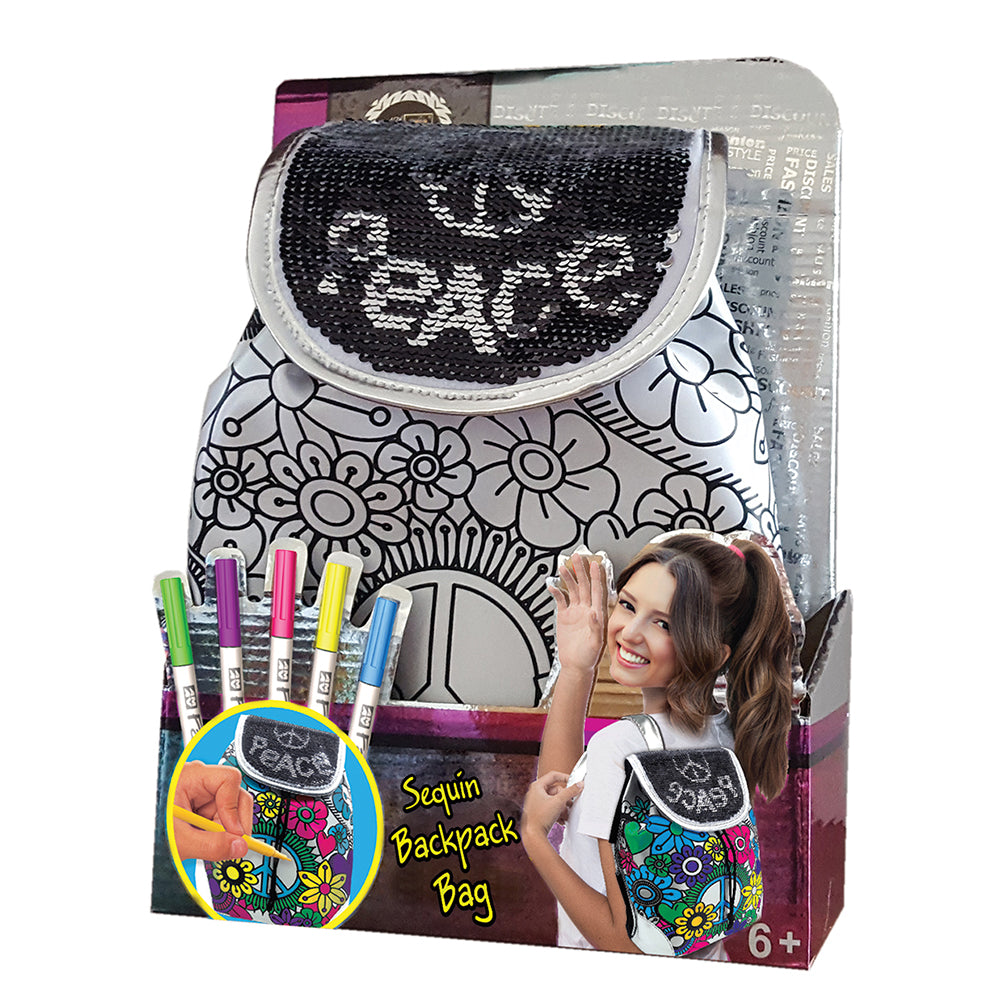 Fashion Time Backpack with Reversible Sequins