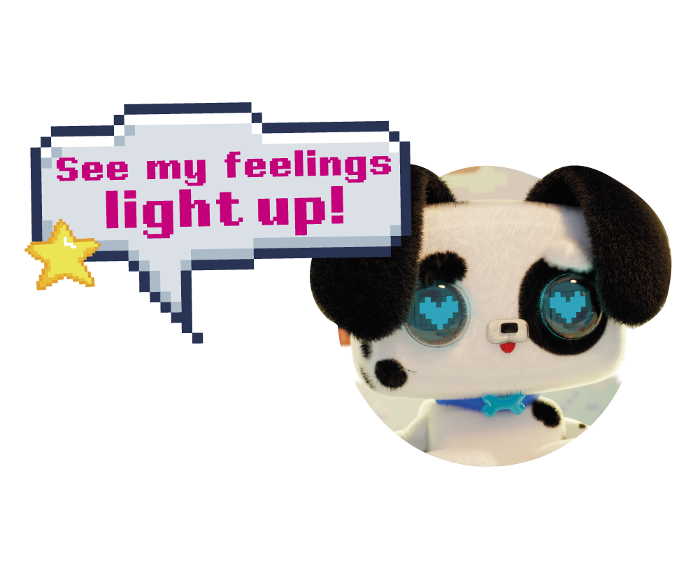 Pixel Hugs Electronic Plush (Black/White)