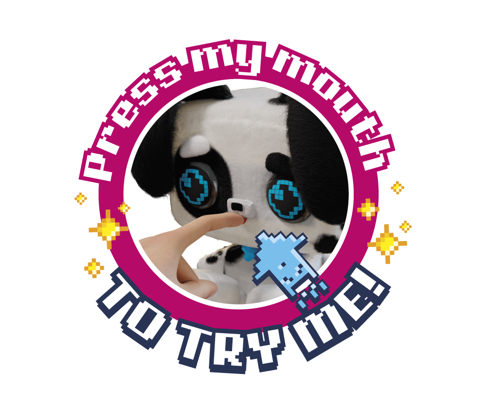 Pixel Hugs Electronic Plush (Black/White)