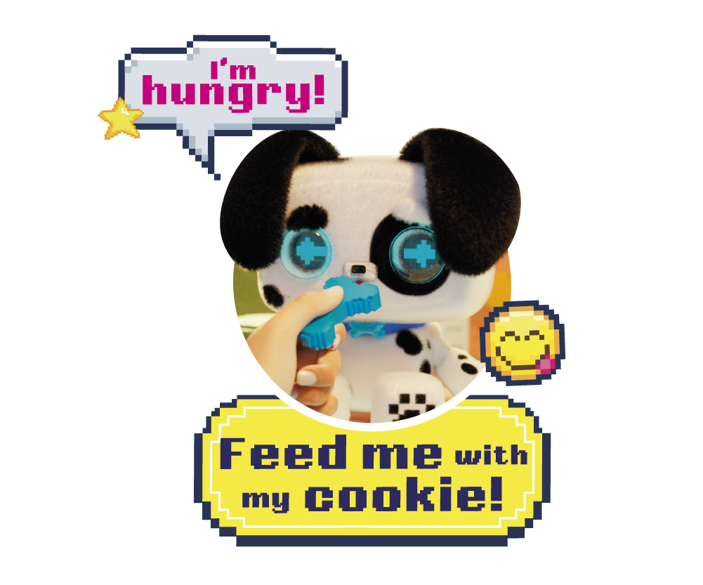 Pixel Hugs Electronic Plush (Black/White)