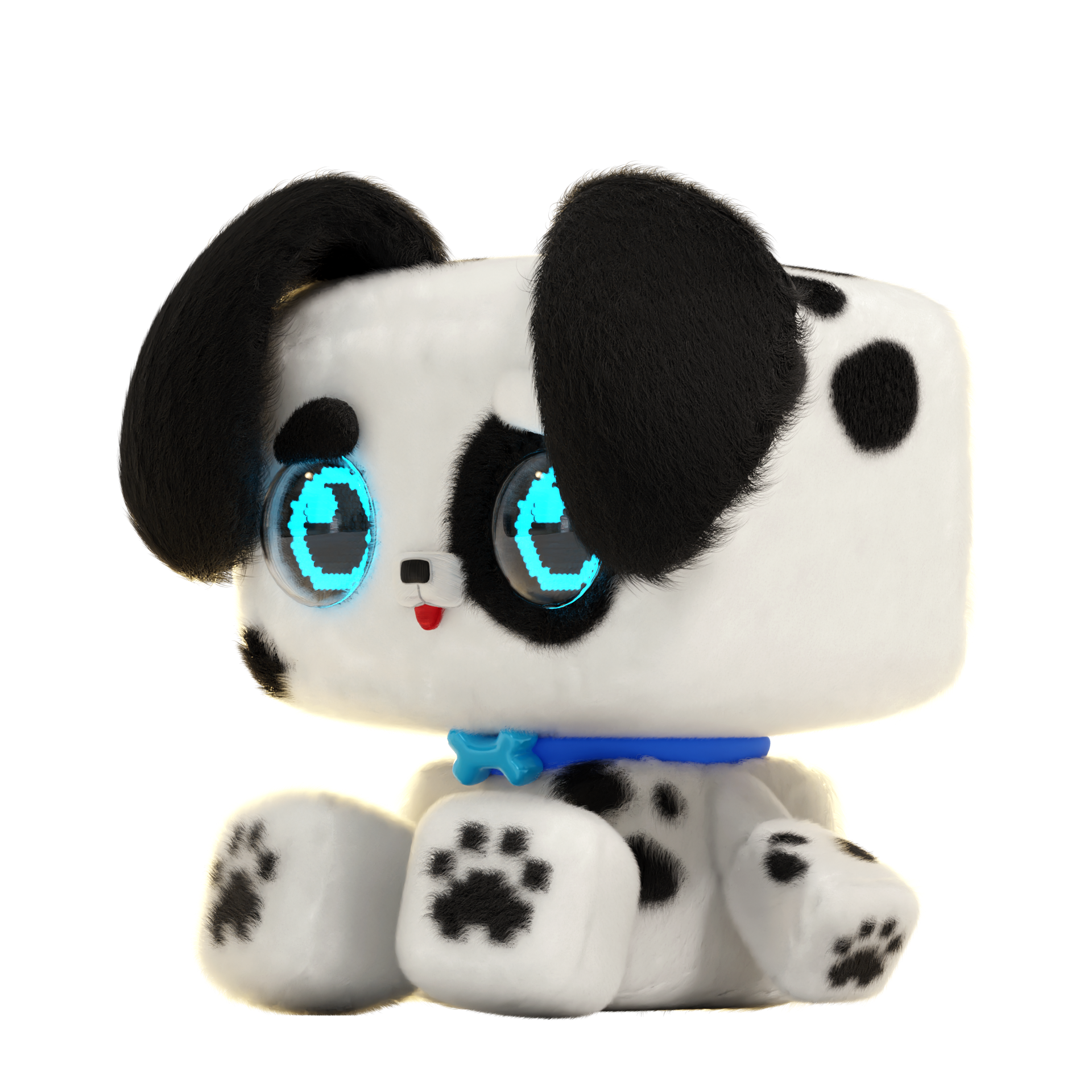 Pixel Hugs Electronic Plush (Black/White)