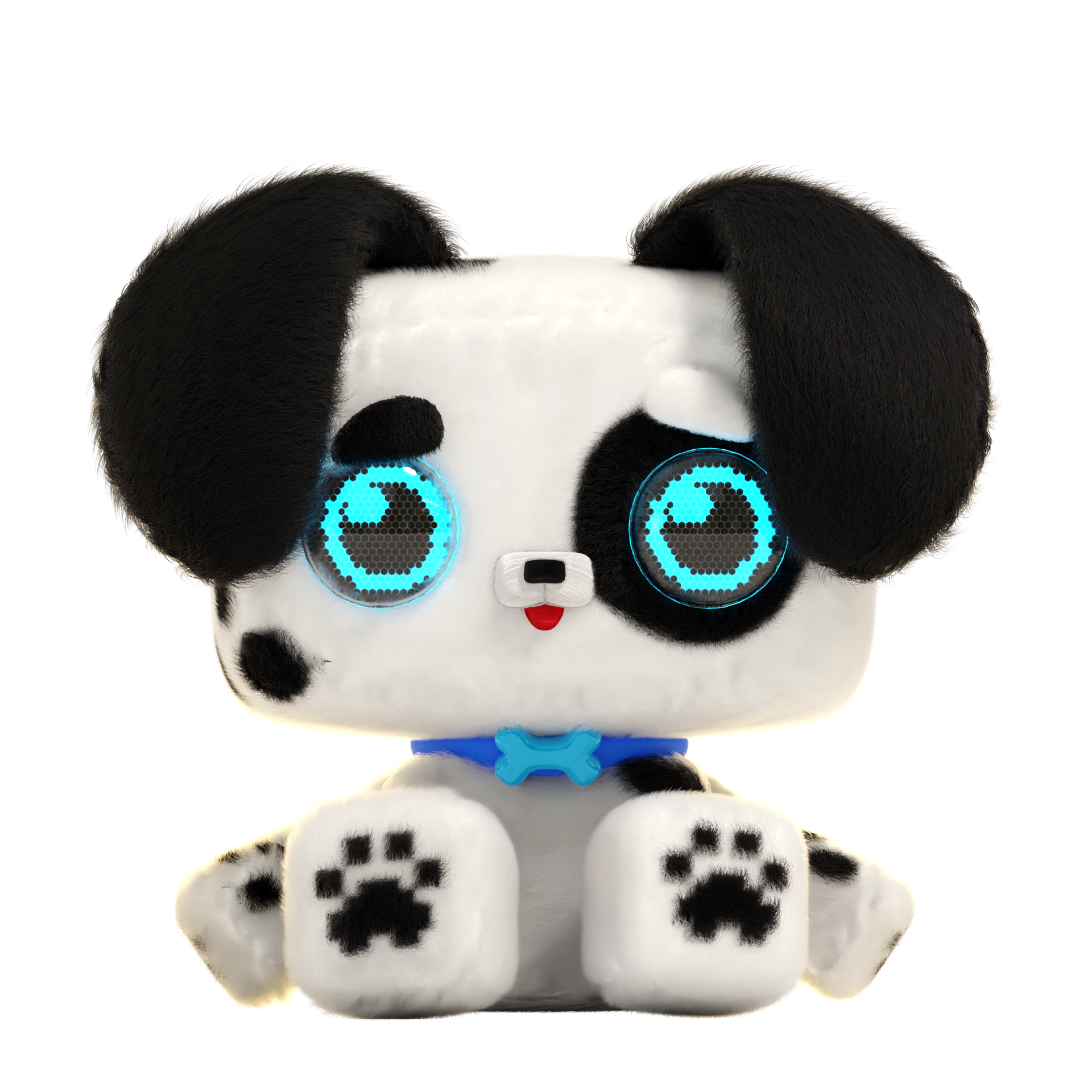 Pixel Hugs Electronic Plush (Black/White)