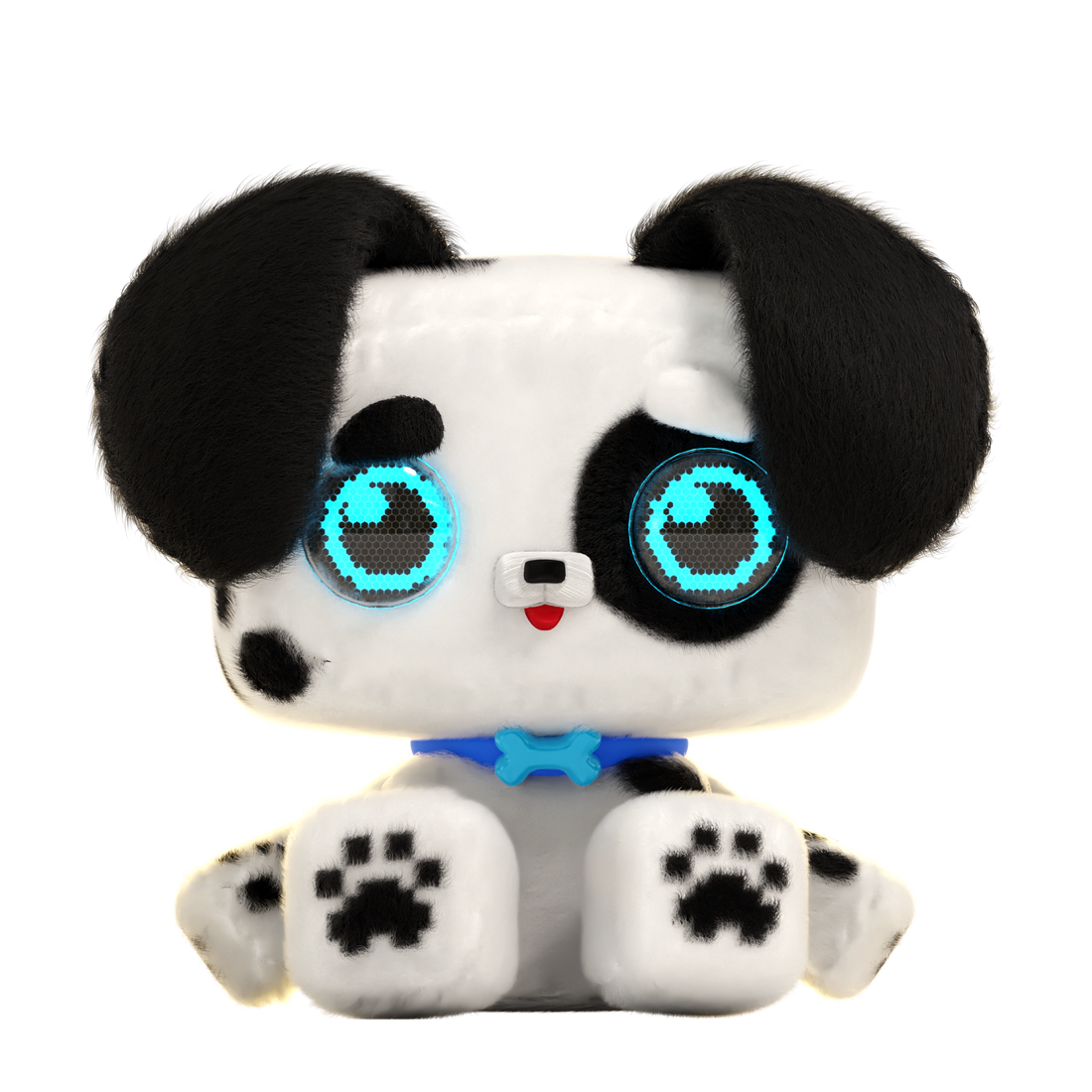 Pixel Hugs Electronic Plush (Black/White)