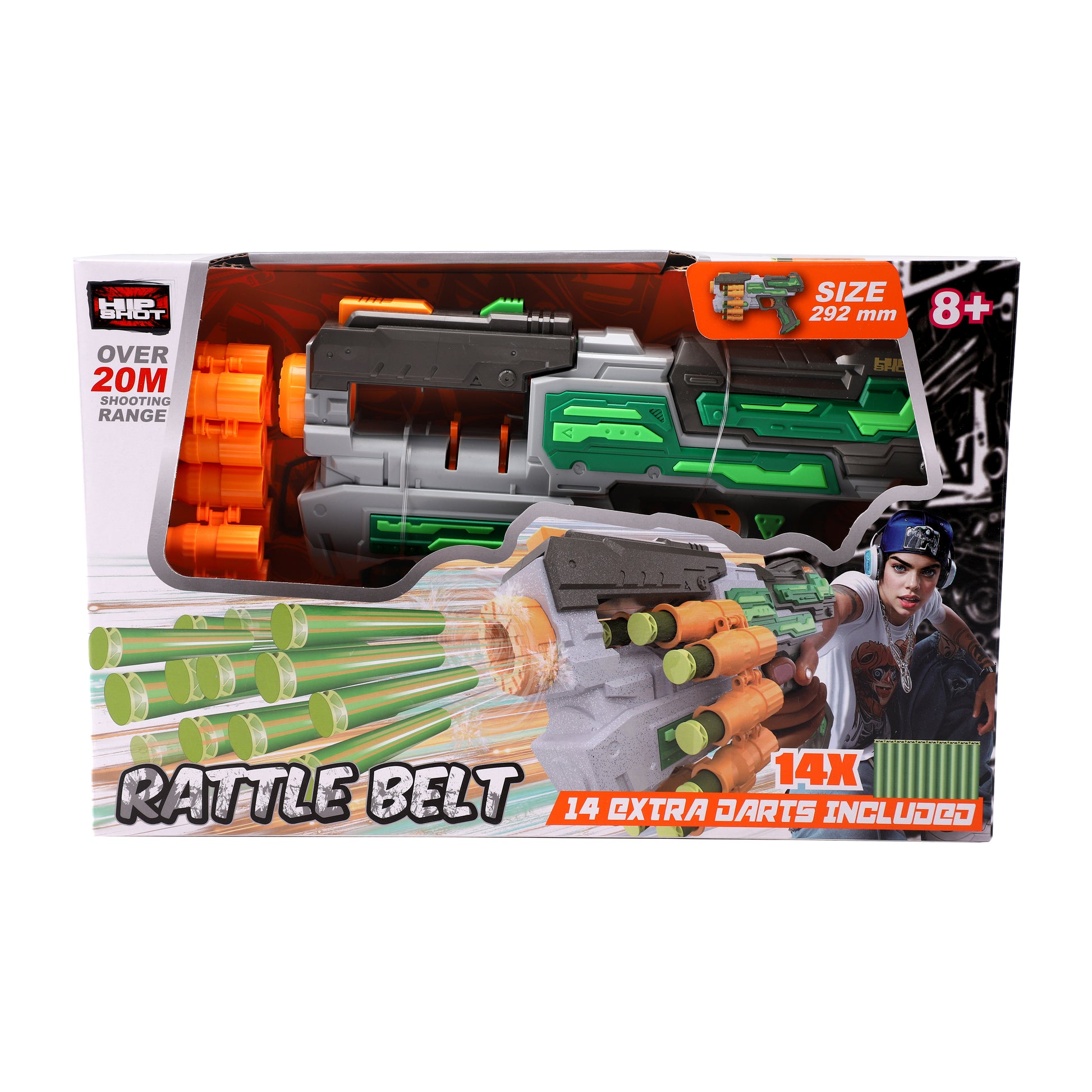 Hip Shot Rattle Belt with x14 Darts