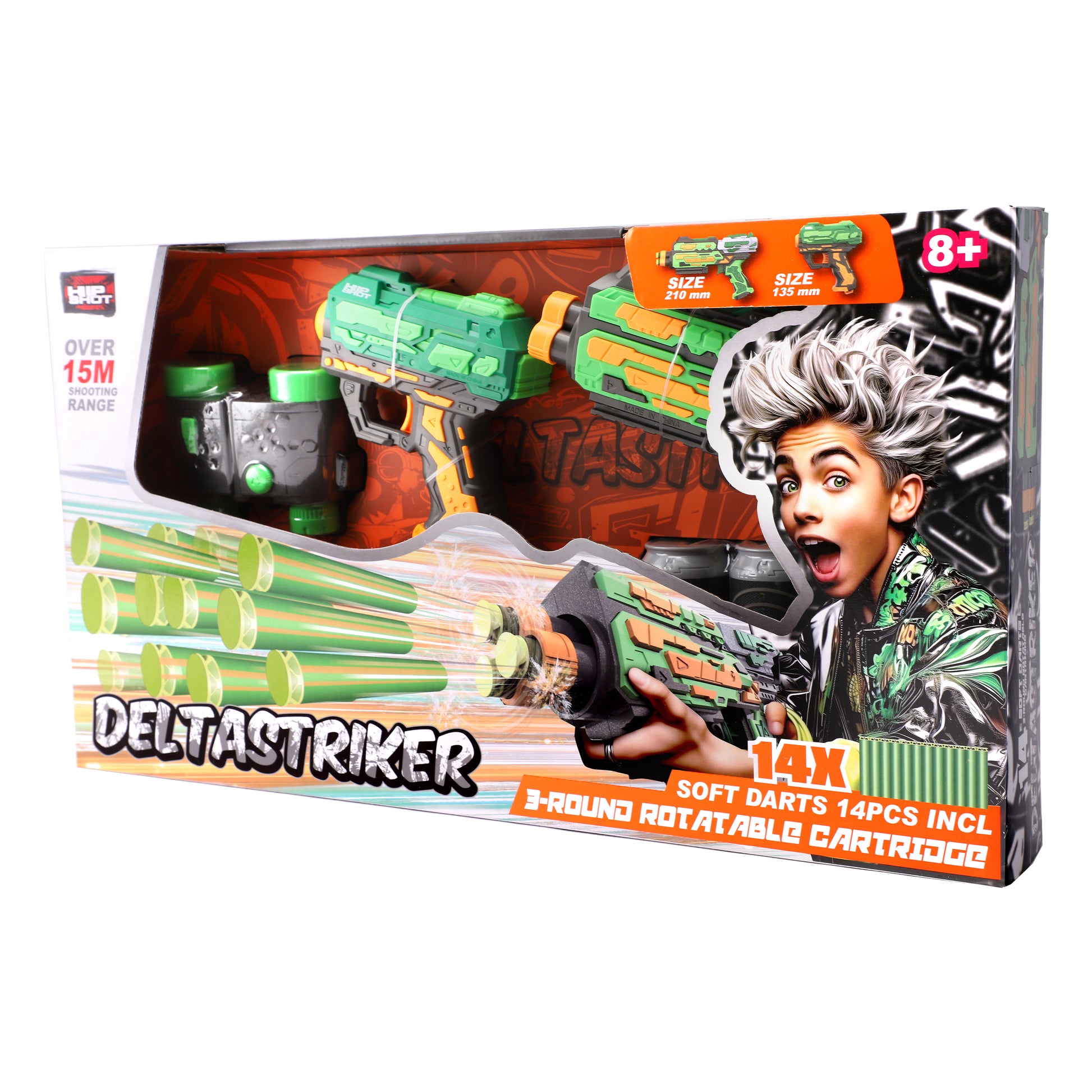 Hip Shot Combo Deltastriker (x2 Blaster) with x14 Darts