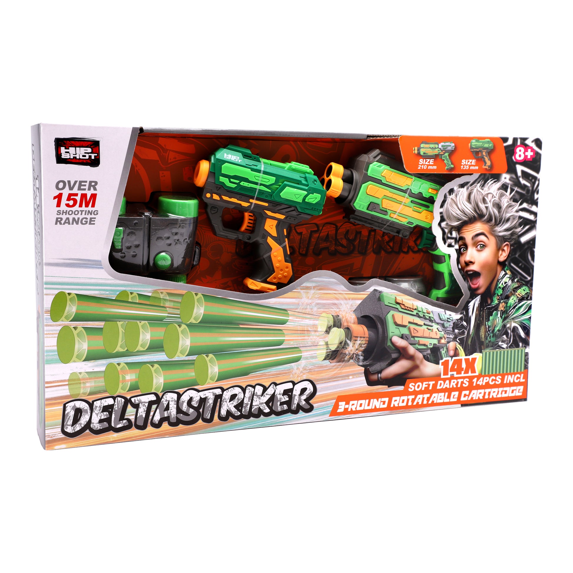 Hip Shot Combo Deltastriker (x2 Blaster) with x14 Darts