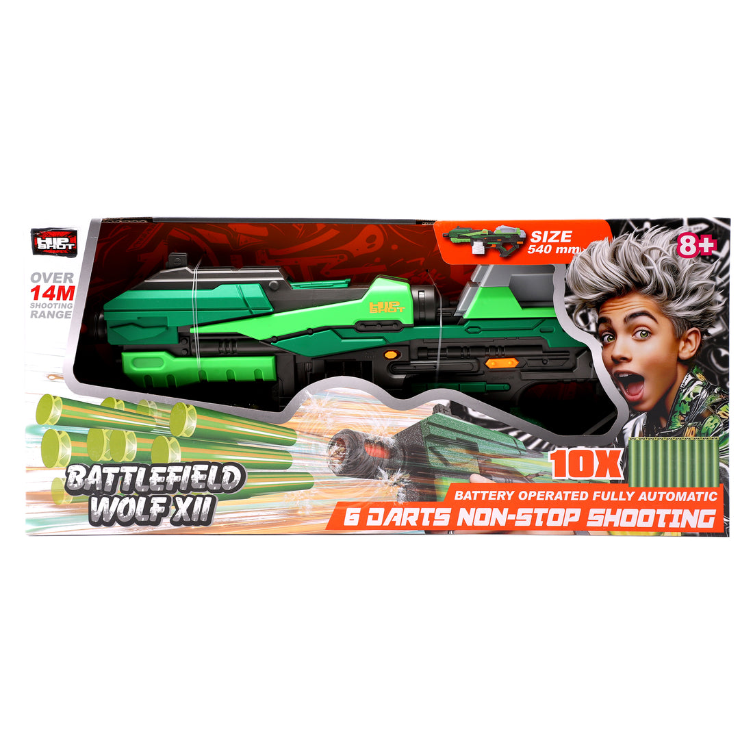 Hip Shot B/O Battlefield Wolf XII with x10 Darts