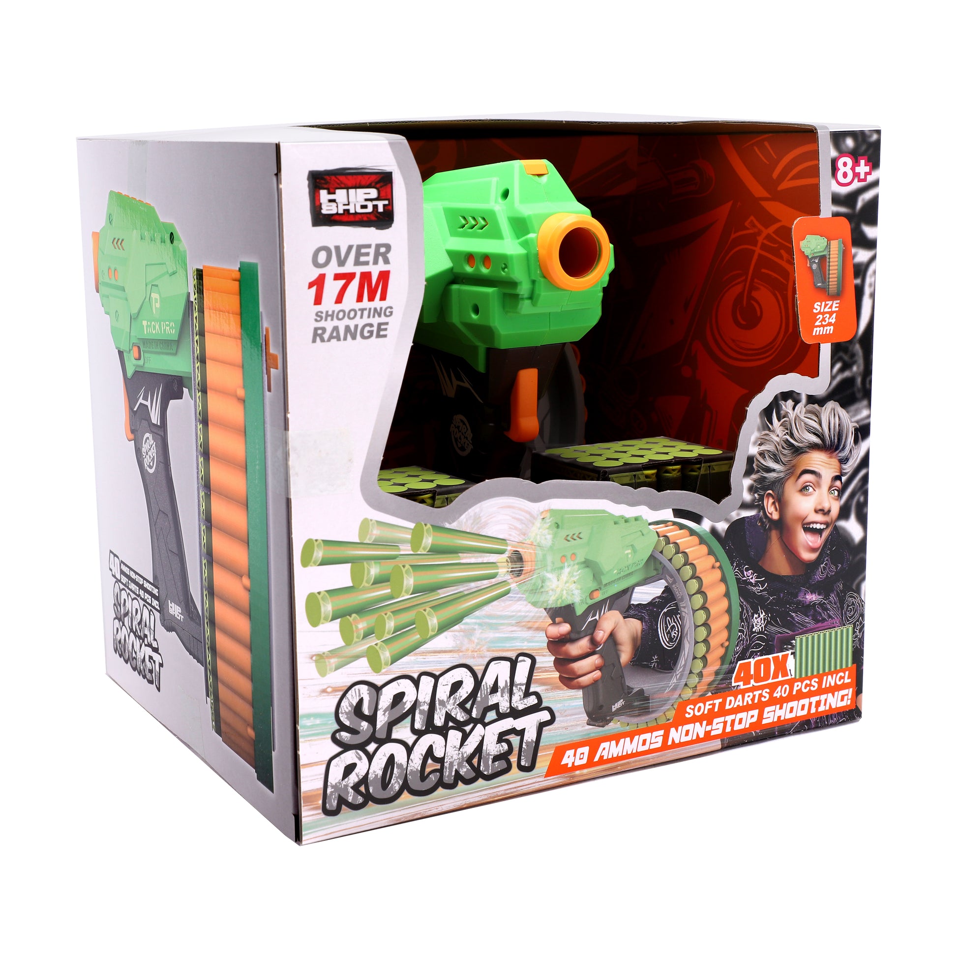 Hip Shot B/O Spiral Rocket with x40 Darts