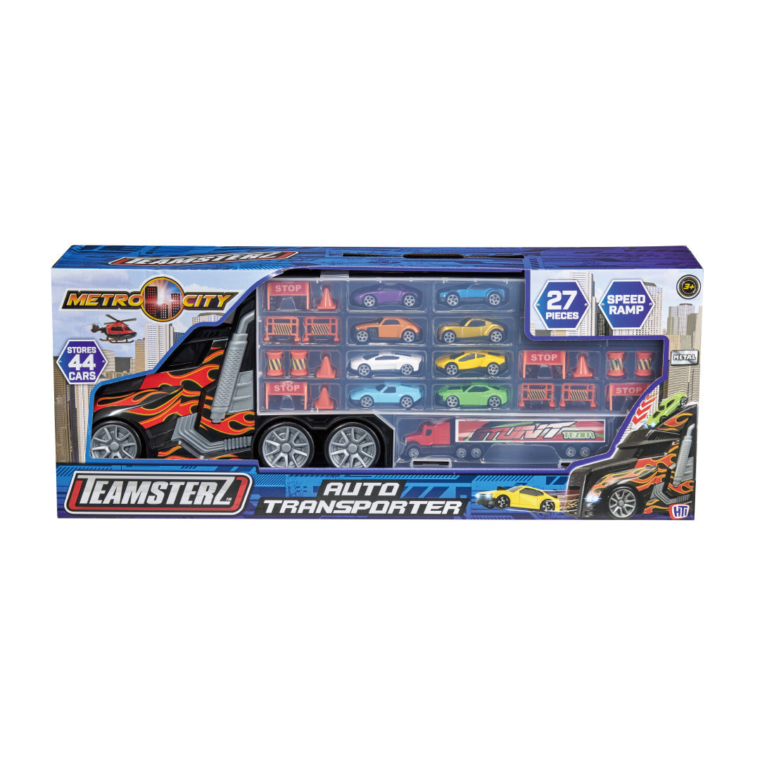 Teamsterz Metro City Auto Transporter (Large) (w/ 8 Cars)