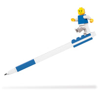 Lego IQ Pen Pal Gel Pen w/ Minifigure Blue