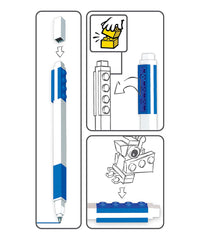 Lego IQ Pen Pal Gel Pen w/ Minifigure Blue