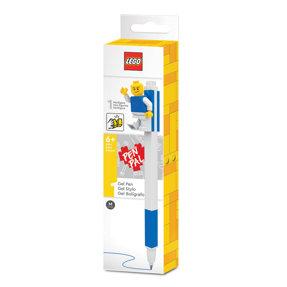 Lego IQ Pen Pal Gel Pen w/ Minifigure Blue