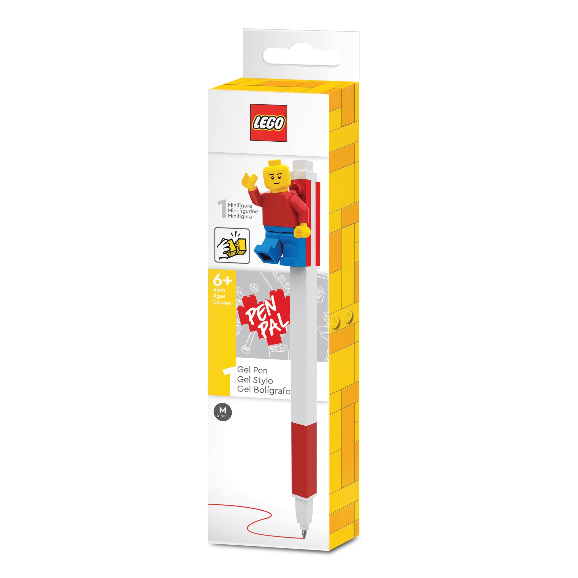 Lego IQ Pen Pal Gel Pen w/ Minifigure Red