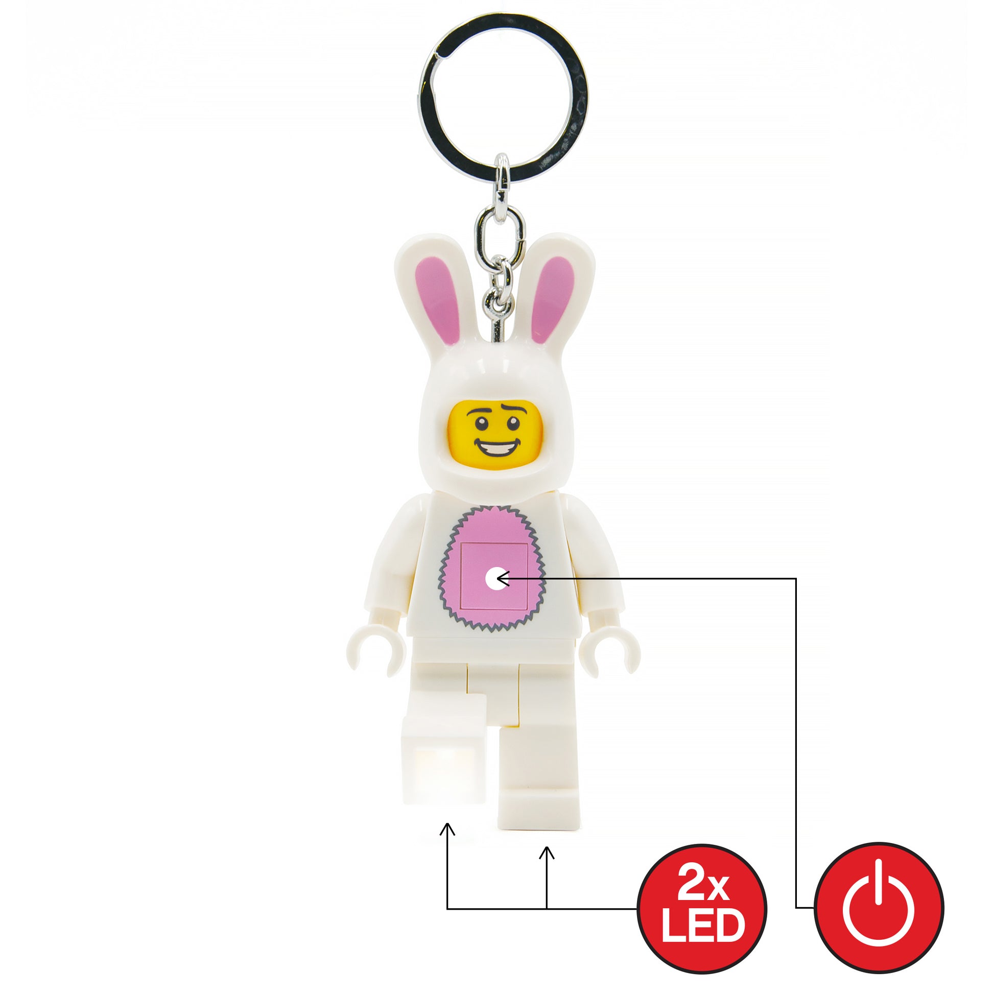 Lego IQ Minifigures Keychain Light Easter