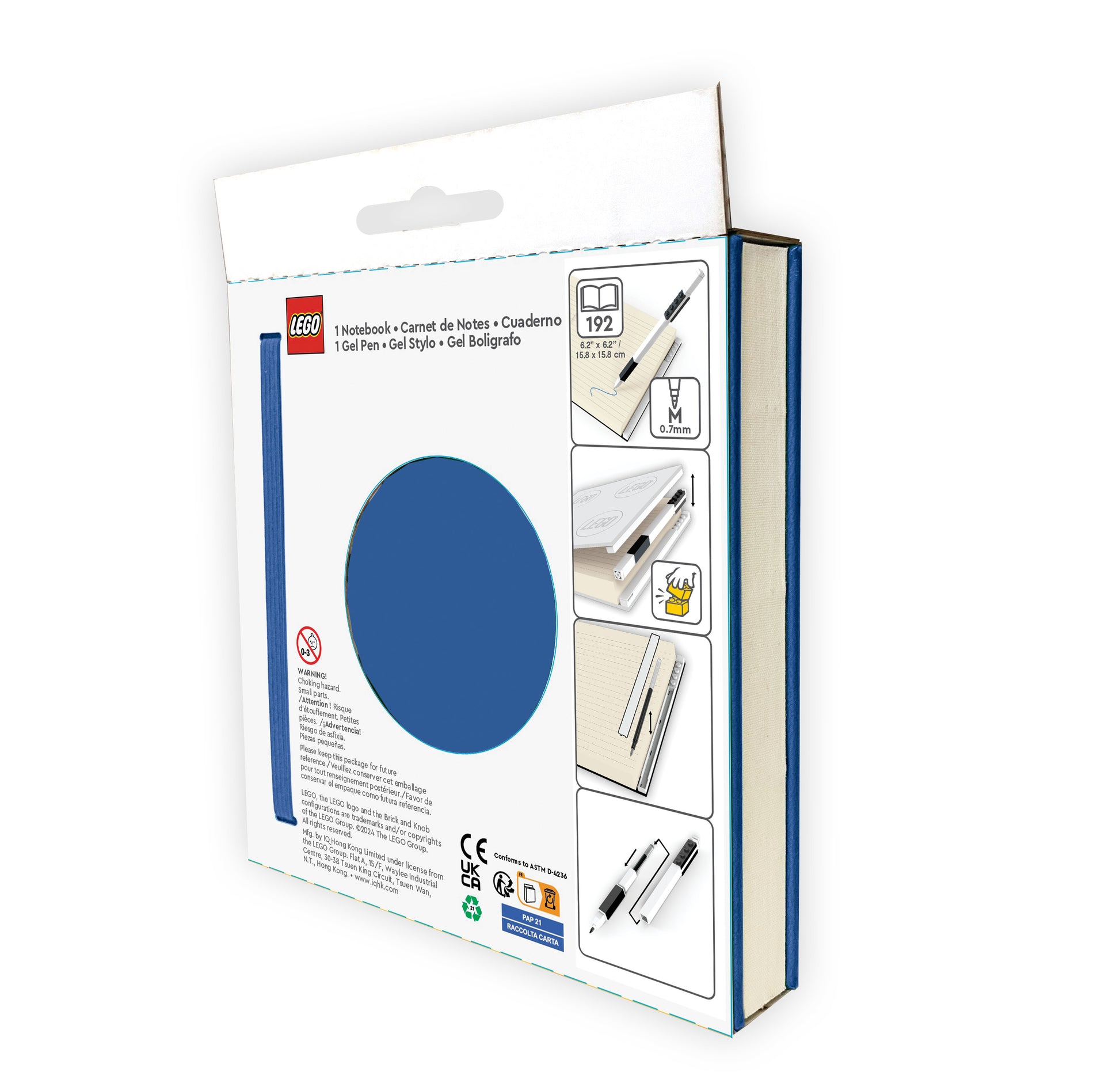 Lego IQ Locking Notebook w/ Gel Pen Blue