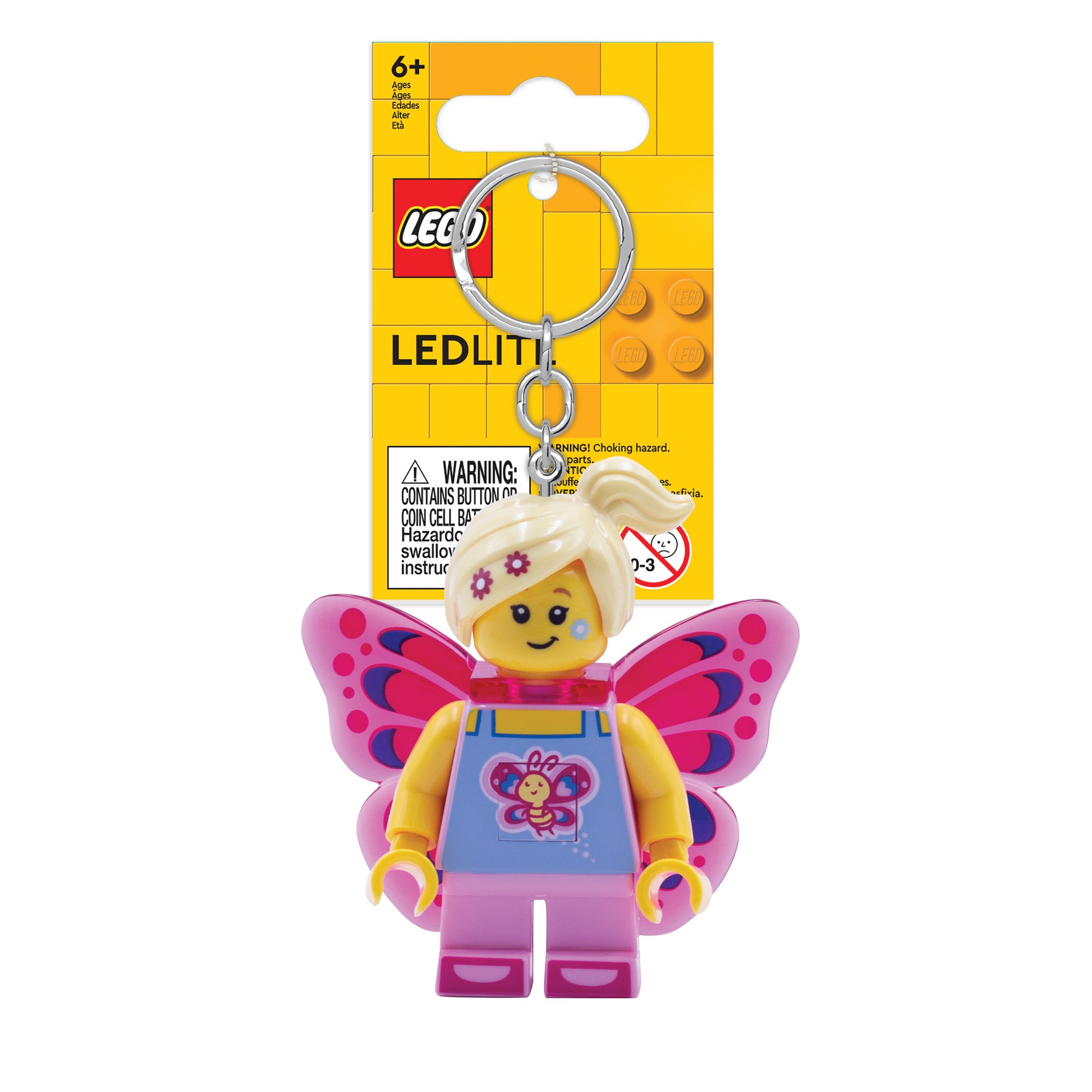 Lego IQ Minifigures Keychain Light Butterfly Girl