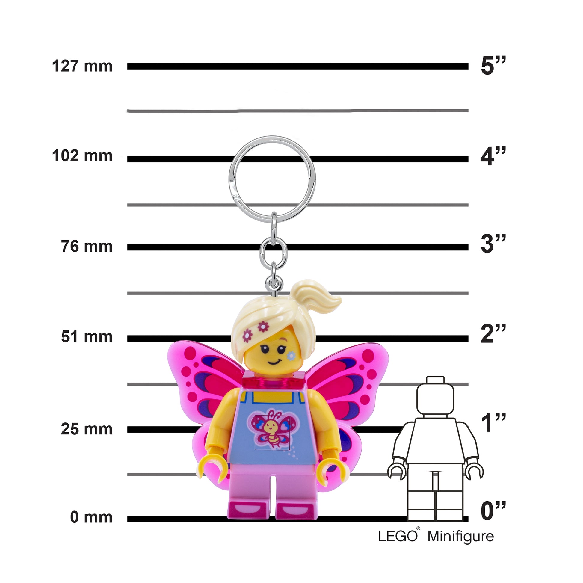 Lego IQ Minifigures Keychain Light Butterfly Girl