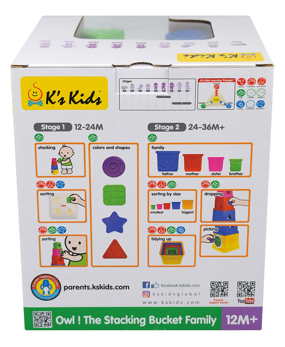 K's Kids Owl! The Stacking Bucket Family