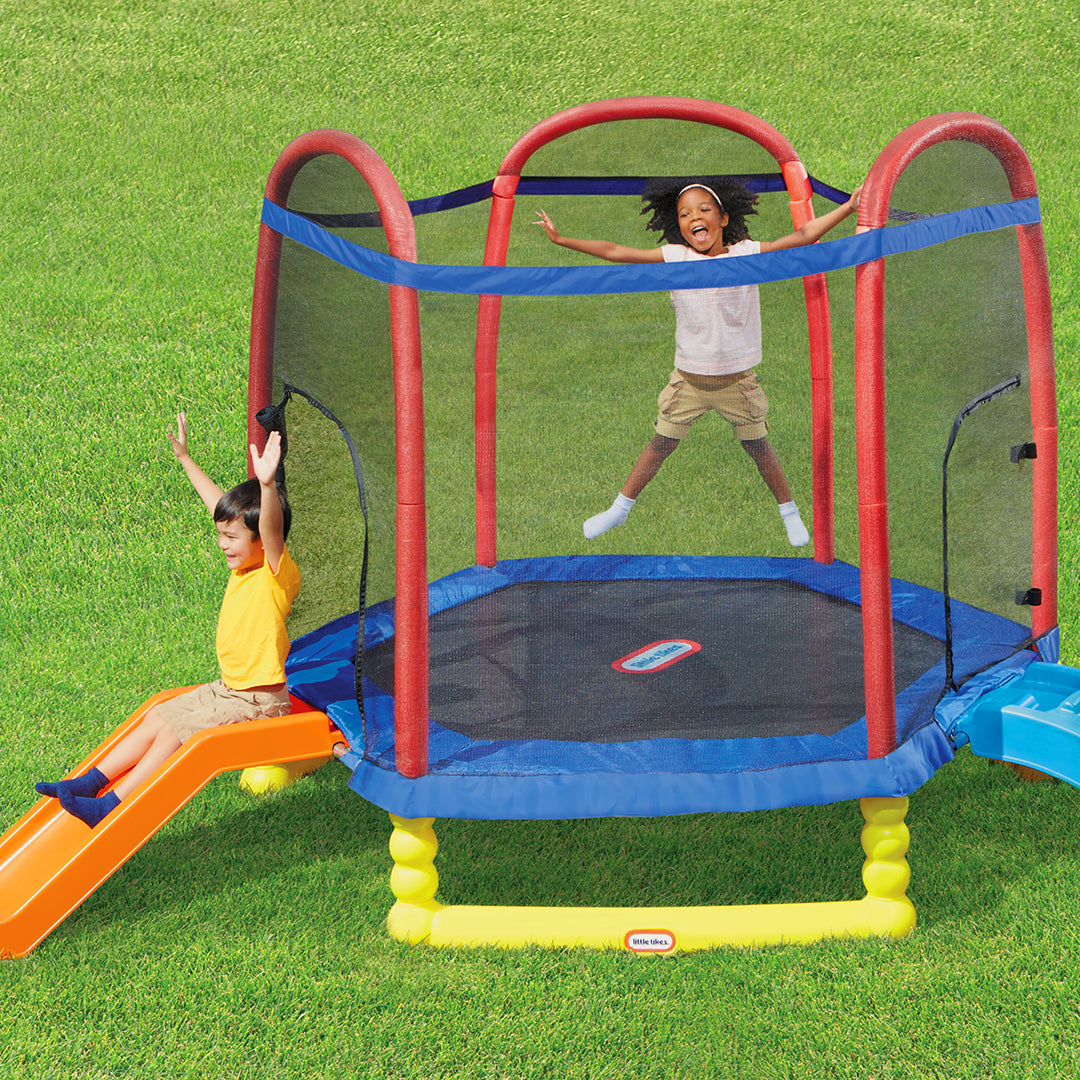 Little Tikes 7' Climb and Slide Trampoline