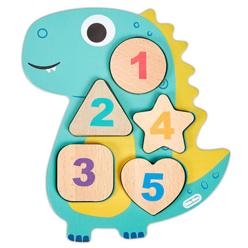 Little Tikes Wooden Critters Number Puzzle- Dino