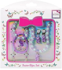Lukky Fashion Bijou Set with 3 Bracelets, Necklace with Charm, Ear Clips Gummy Bears