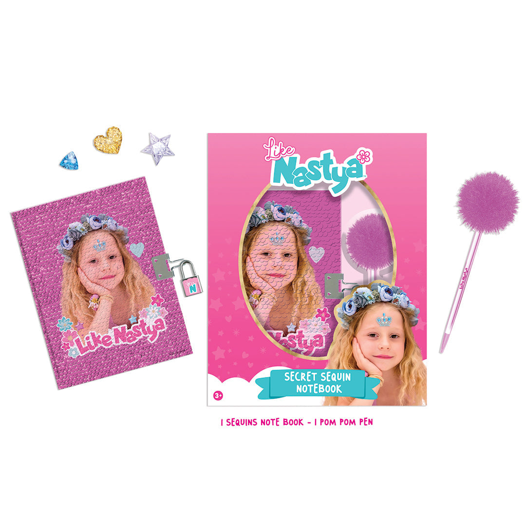 Like Nastya Secret Sequin Notebook