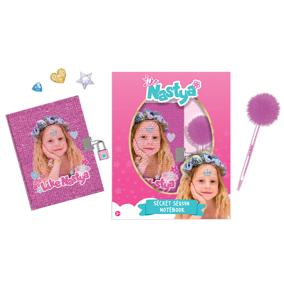 Like Nastya Secret Sequin Notebook