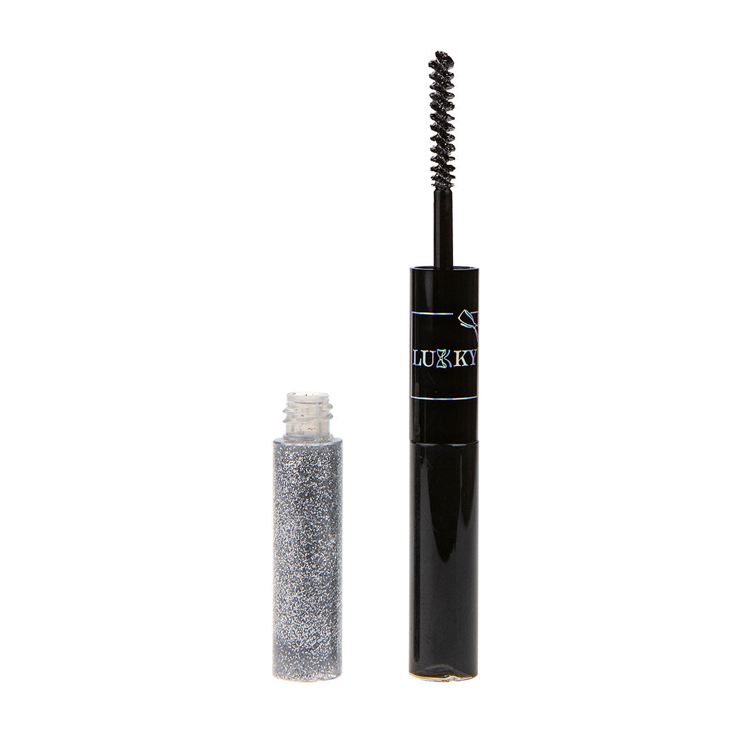 Lukky 2-In-1 Mascara & Lash Glitter Bold Shimmer (10 ml) (Silver)