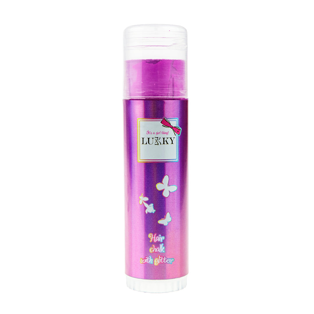 Lukky Hair Chalk with Glitter Raspberry Flavor (10 g) (Pink)