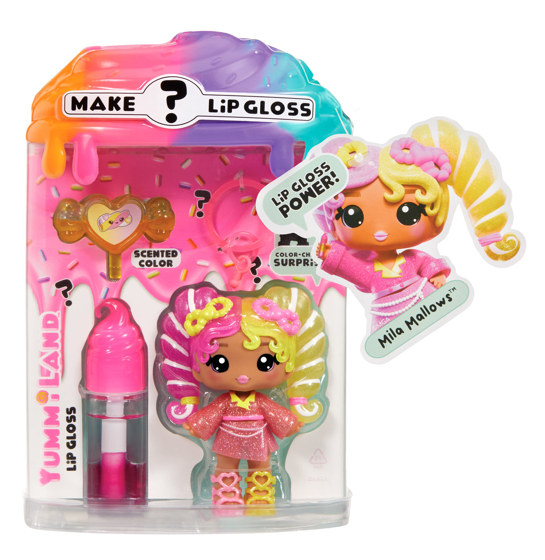 Yummiland Lip Gloss Doll: Mystery Color Change - Mila Mallows