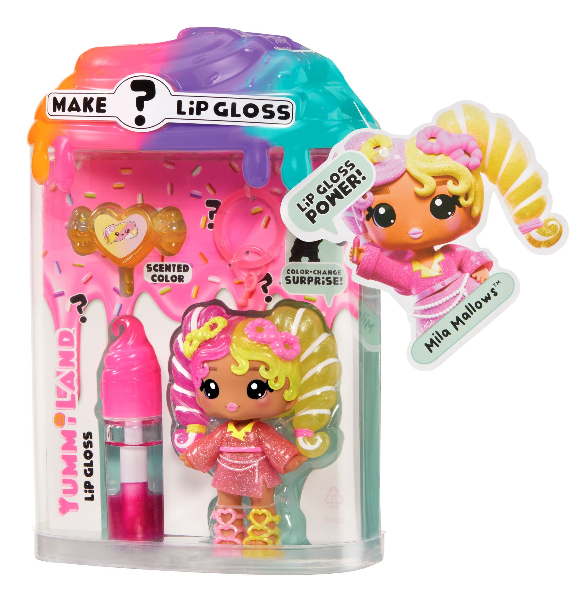 Yummiland Lip Gloss Doll: Mystery Color Change - Mila Mallows