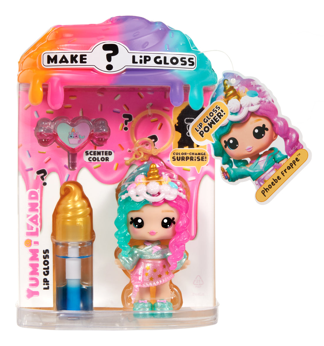 Yummiland Lip Gloss Doll: Mystery Color Change - Phoebe Frappe