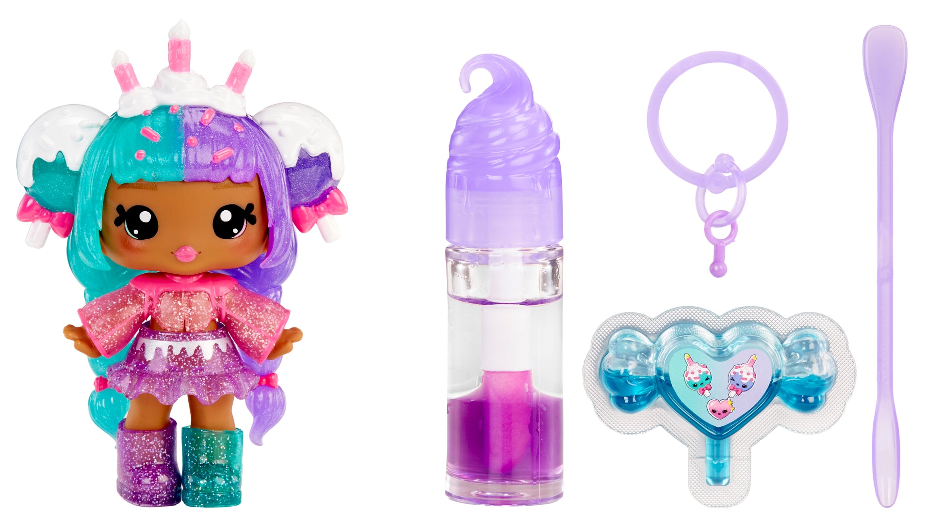 Yummiland Lip Gloss Doll: Mystery Color Change - Carly Cakepop