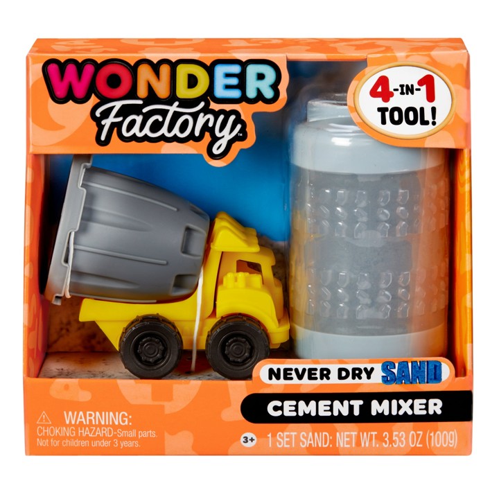 Wonder Factory Never Dry Sand Construction Trucks - Cement Mixer