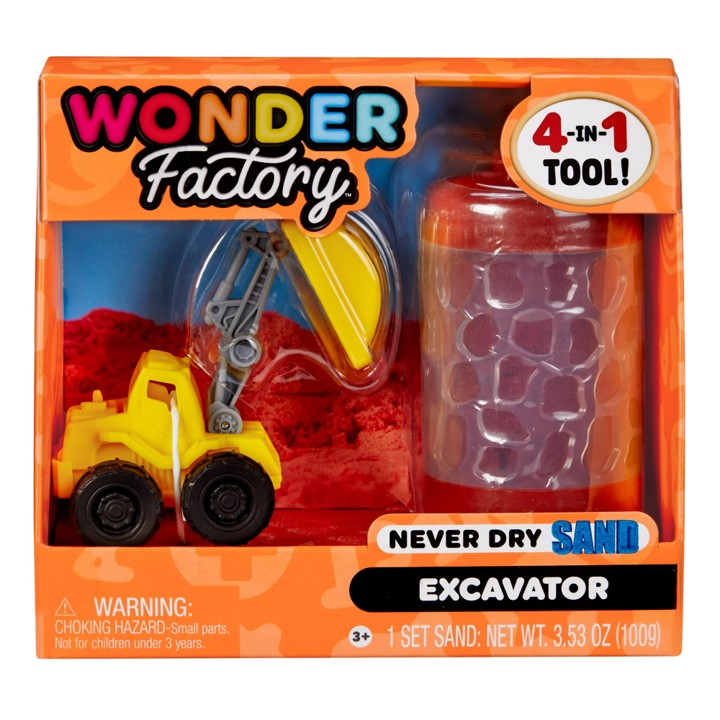 Wonder Factory Never Dry Sand Construction Trucks - Excavator