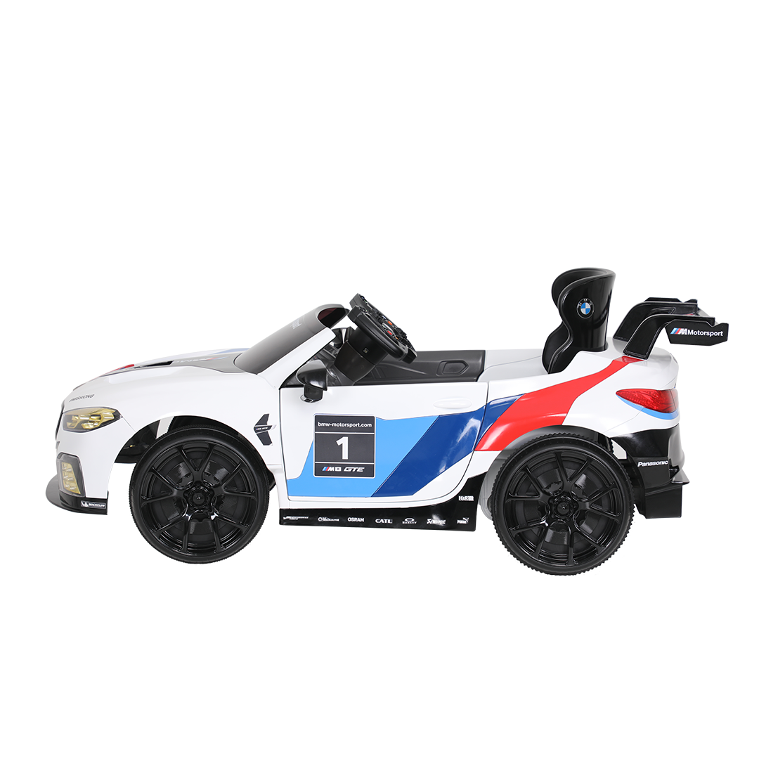 رول بلاي بي ام دبليو M8 GTE ريسينغ، 12 فولت، RC-أبيض