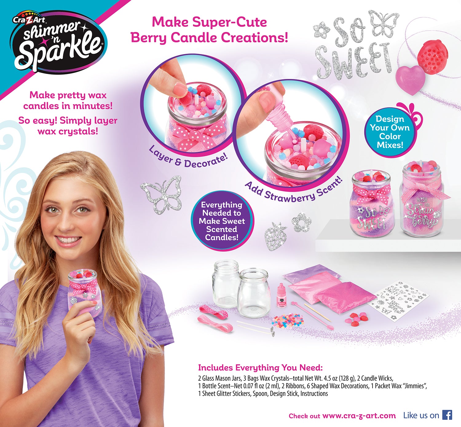 Shimmer N Sparkle Make your Own Scented Candles assorted