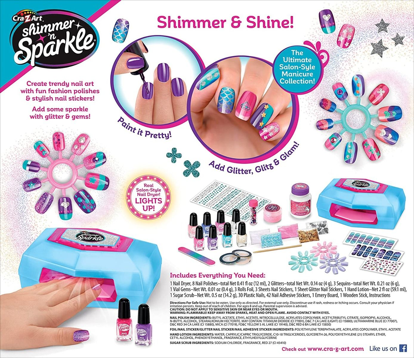 Shimmer N Sparkle Ultimate Glitter Nail Designer Set