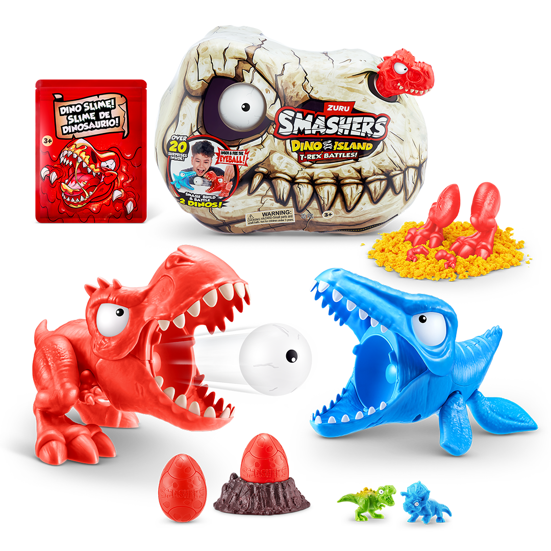 Smashers Dino Island T-Rex Battle Playset (Medium) (S1)
