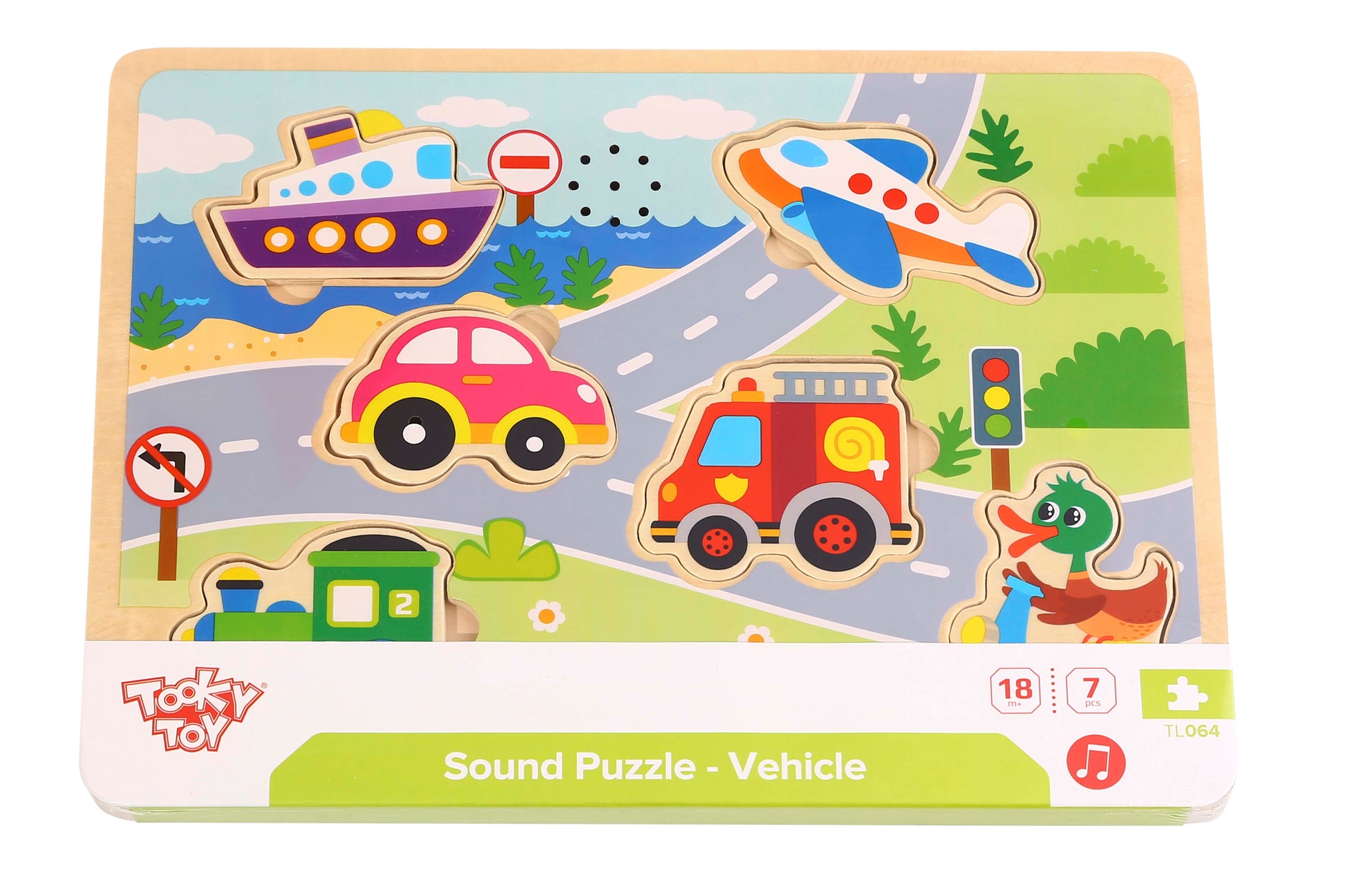 Tooky Toy  Sound Puzzle - Vehicle